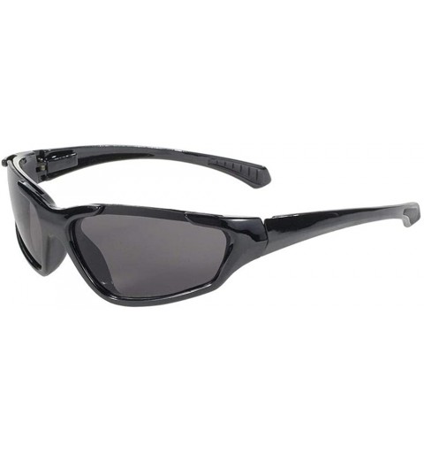 Wrap Bandit Sport Cycle Riding Sunglasses Black Frame with Smoke Lenses - CX115LNRTST $19.30