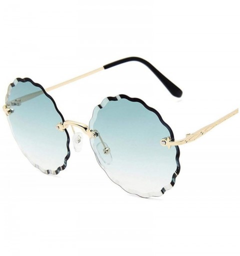 Square RimlWomen Sunglasses 2019 Clear Alloy Frame Vintage Retro Designer Eyeglasses Adult Shades - Green - CK198AHI5AM $64.74