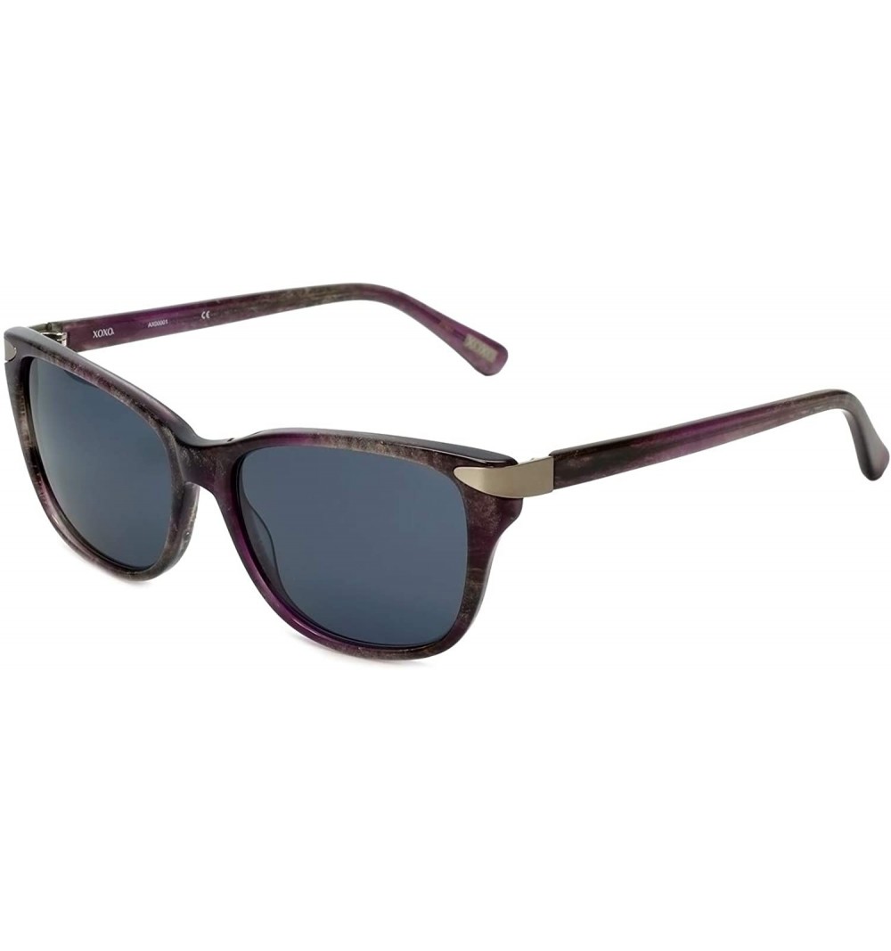 Wayfarer Designer Sunglasses AX00001 in Purple with Grey Lenses - C418IA3WM48 $43.76