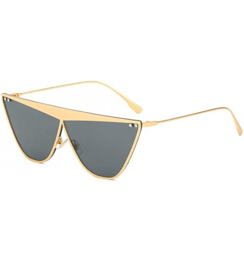 Rimless Personality Ocean Piece Sunglasses Wild Cat Eyes Sunglasses Women'S Trend Sunglasses - CC18X74ME07 $33.90