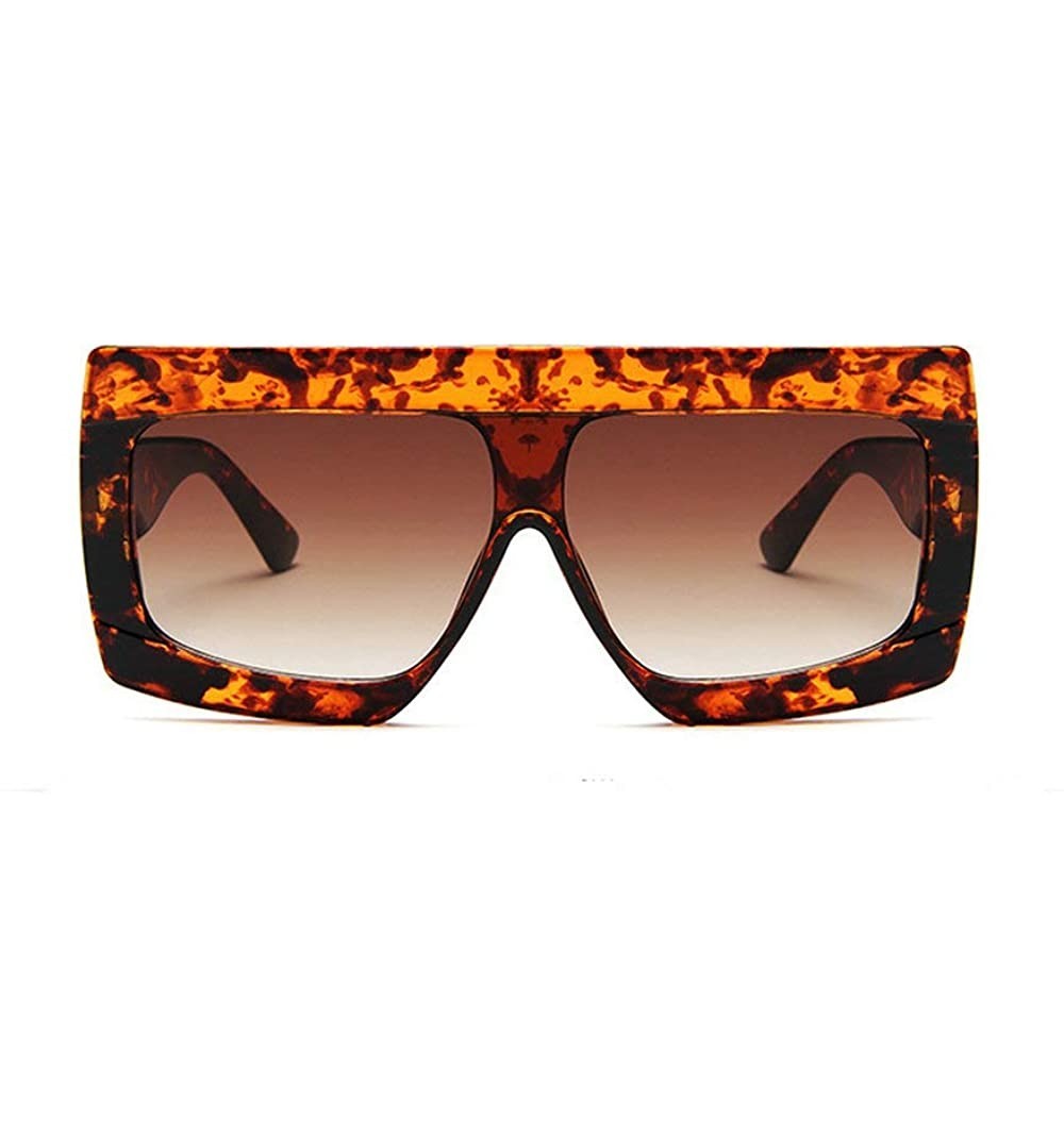 Shield Futuristic Oversize Sunglasses Mirrored Fashion - Leopard - CO18ROWORU6 $13.08