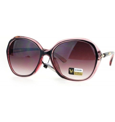 Square Womens Elegant Fashion Sunglasses Rhinestone Design Round Square UV 400 - Pink - CO186SW2C5T $14.08