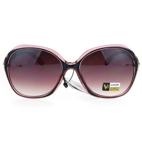 Square Womens Elegant Fashion Sunglasses Rhinestone Design Round Square UV 400 - Pink - CO186SW2C5T $14.08