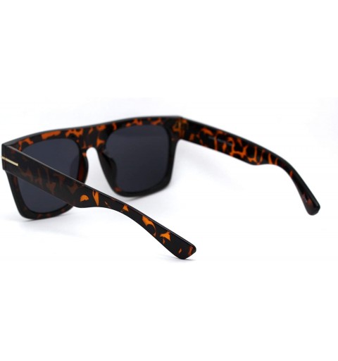 Rectangular Mens Flat Top Squared Rectangular Mobster Horn Rim Sunglasses - Tortoise Black - CS1956ANS4W $13.36