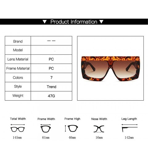Shield Futuristic Oversize Sunglasses Mirrored Fashion - Leopard - CO18ROWORU6 $13.08