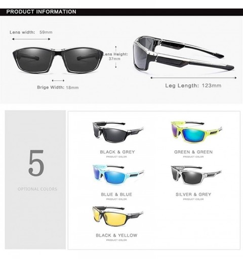 Sport Men Women Night Vision Driving Polarized Sunglasses Sun Glasses Square Sport Mirror Shades UV400 - CV199L8WMTN $12.39