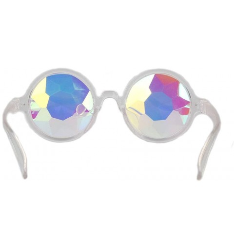 Goggle Rainbow Prism Refraction Sunglasses Heptagonal Glasses Colorful Lens Goggles - White - CW182STLQ06 $10.44