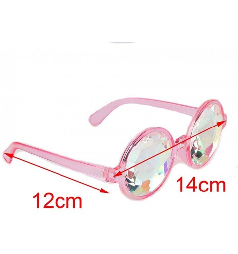 Goggle Rainbow Prism Refraction Sunglasses Heptagonal Glasses Colorful Lens Goggles - White - CW182STLQ06 $10.44