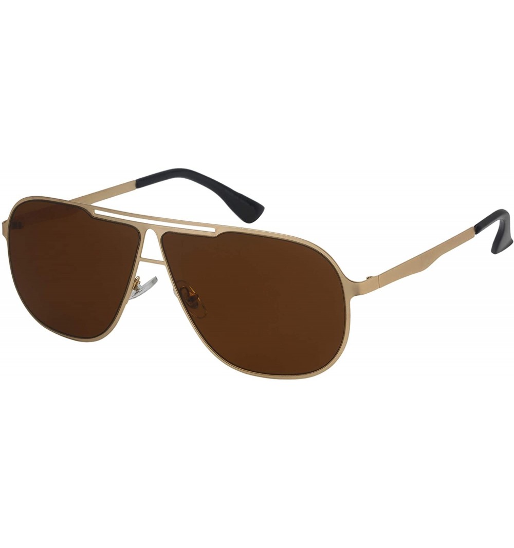 Oversized Classic Metal Aviator Sunglasses Men Women Pilot Military Style 1216-FLSD - CR18HSHWGOQ $10.26