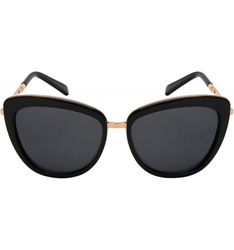 Oval Classic Vintage Cat Eye Sunglasses W/Polarized Lenses 3323-REV - Rose Gold - CW185XGDZ7U $11.48