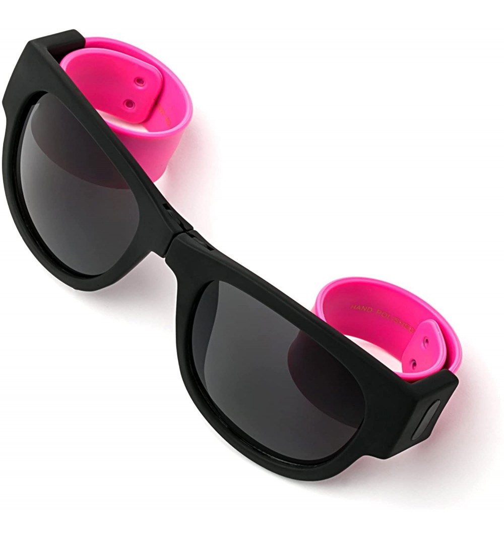 Sport Folding Retro Design for Action Sports Easy to Store Sunglasses - Pink - C917Y0LYAZR $8.73