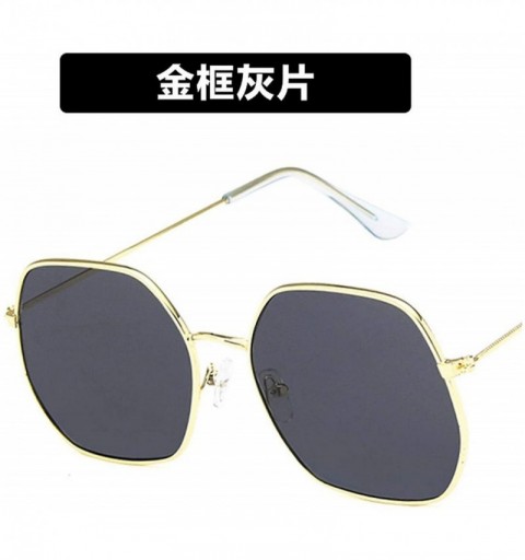 Round Fashion Retro Metal Polygon Sunglasses Women Mirror Square Sun Glasses Vintage Luxury Female Shades UV400 - 7 - C0198ZY...