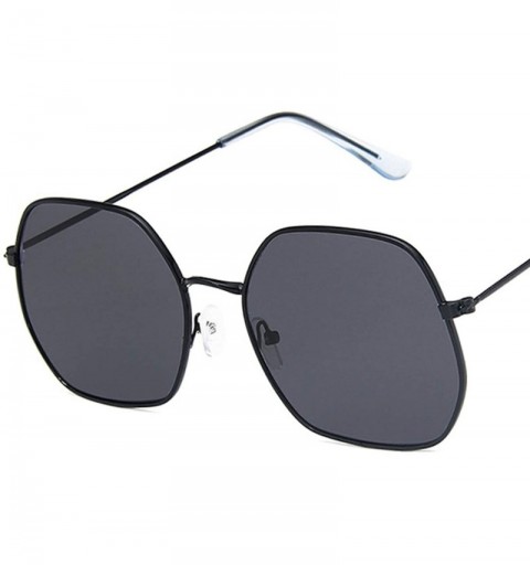 Round Fashion Retro Metal Polygon Sunglasses Women Mirror Square Sun Glasses Vintage Luxury Female Shades UV400 - 7 - C0198ZY...