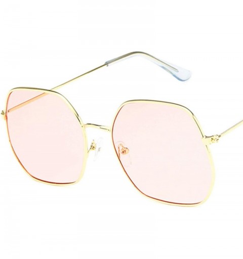Round Fashion Retro Metal Polygon Sunglasses Women Mirror Square Sun Glasses Vintage Luxury Female Shades UV400 - 7 - C0198ZY...