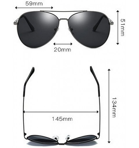 Sport Men's Polarized Driving Sunglasses Metal Frame Outdoor Sports Eyewear UV400 With Case - Gun-gray - CY182WU420X $9.48