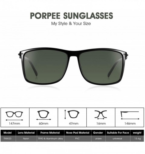 Oversized Polarized Sunglasses for Men - UV400 Protection Lightweight Sunglasses - Bright Green - CN18WUQUAGD $11.03