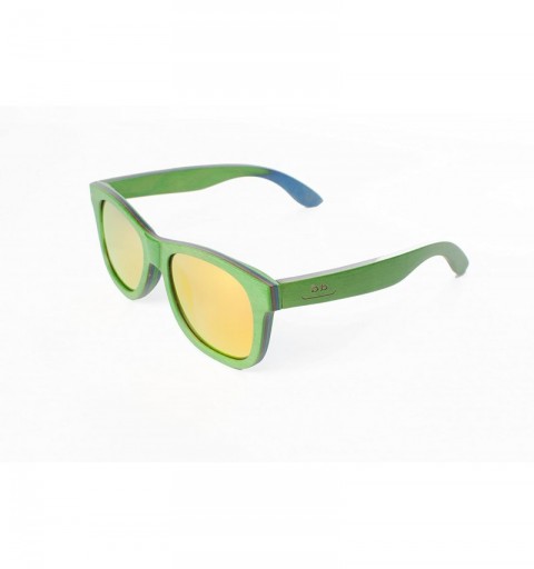 Wayfarer Wooden Sunglasses Skateboard Design - Shades That Float - Green - CN17Z74DZHE $54.65