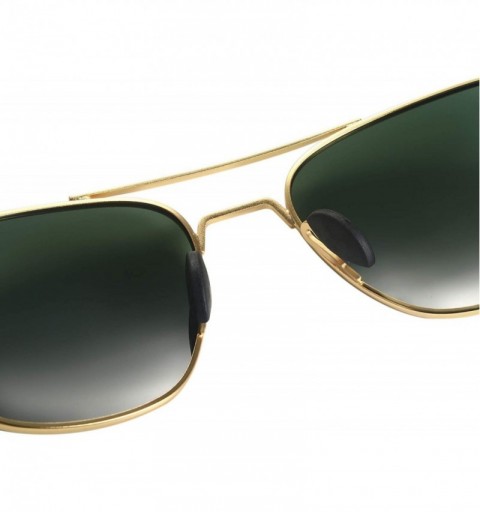 Oversized Mens Aviator Sunglasses Polarized Pilot Military Square Shades with Bayonet Temples - Green - C01938LNLCH $11.68