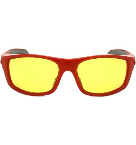 Wrap Premium Wrap Sunglasses with Adjustable Temples 570034 - Orange - CS17X0KSOO4 $10.73