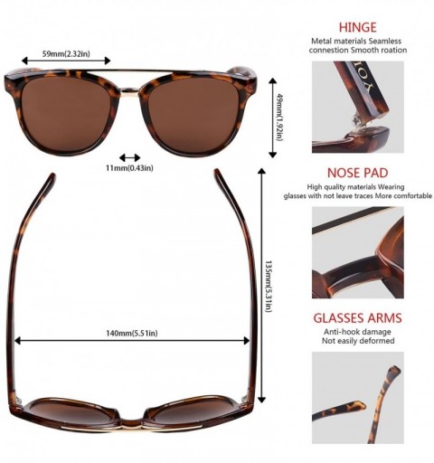 Wayfarer Men's Women Polarized Sunglasses Retro Fashion 80s UV Protection Sun Glasses - Leopard & Brown a - C518EX6XL60 $25.31