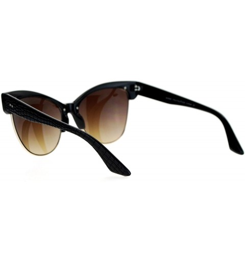Butterfly Oversized Cateye Butterfly Sunglasses Womens Mirror Lens Fashion Shades - Black (Blue Mirror) - C0187RZDGTL $13.52