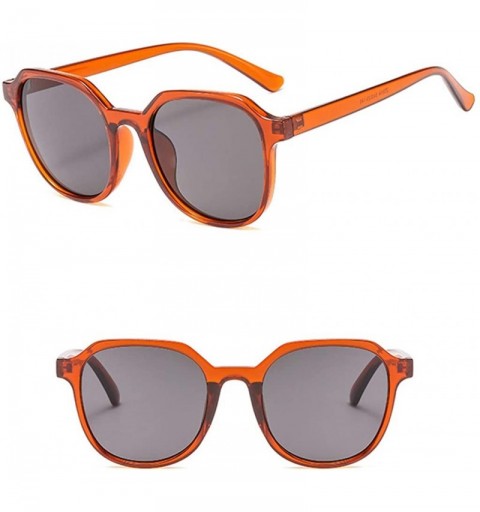 Round Classic Round Retro Plastic Frame Vintage Women's Sunglasses - Orange - C6199L3E400 $7.80