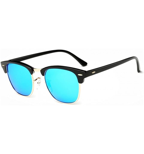 Rimless Semi Rimless Polarized Sunglasses-UV 400 Protection sunglasses for Men Half Metal Women BLACK - CI18ENEYUEM $8.04