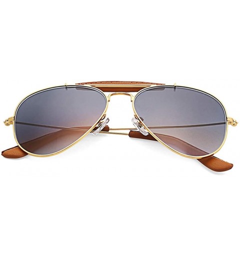 Aviator outdoorsman aviator sunglasses for men women crystal glass lens mirrored sun glasses UV400 protection - C618RWI3DZW $...