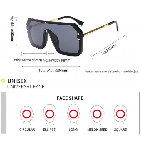 Rimless Sunglasses Watermark Ultraviolet Proof Streetwear - DoubleBrown - C5194DREWHM $35.33