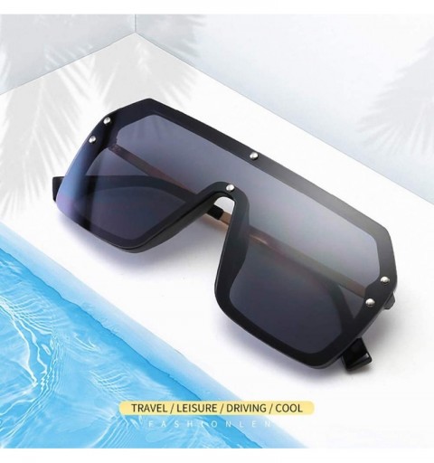 Rimless Sunglasses Watermark Ultraviolet Proof Streetwear - DoubleBrown - C5194DREWHM $35.33