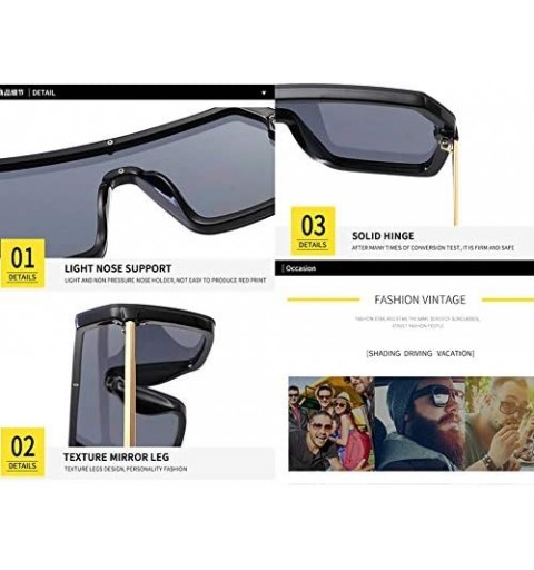 Rimless Sunglasses Watermark Ultraviolet Proof Streetwear - DoubleBrown - C5194DREWHM $35.33