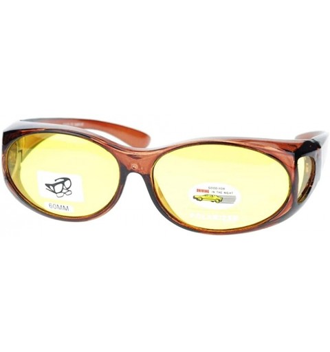 Sport Driving Polarized Sunglasses Protection Anti glare - Brown - CD193ESDQ7K $26.68