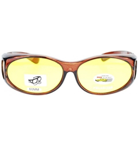 Sport Driving Polarized Sunglasses Protection Anti glare - Brown - CD193ESDQ7K $11.01