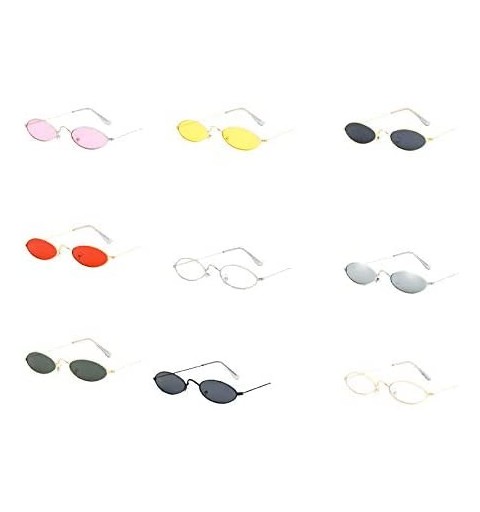 Oval Wamsan Women's Sunglasses Polarized Glasses Vintage Sun Glasses for Men Women Driving UV Protection - Style5 - C218RNC9M...