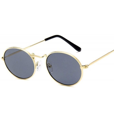 Sport 2019 Retro Round Yellow Sunglasses Women Brand Designer Sun Glasses For Women Alloy Mirror Sunglasses Female - CI18W78U...