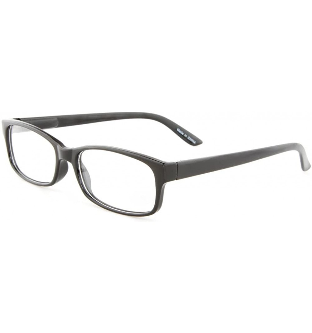 Wayfarer Fashion Glasses for Men Women Retro Pop Color Frame Clear Lens - Thin Black - C1185TA2877 $9.77