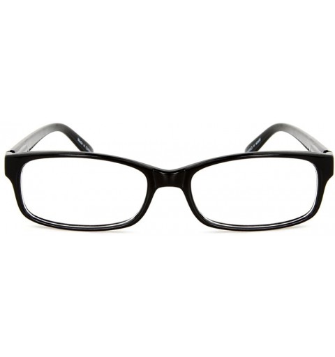 Wayfarer Fashion Glasses for Men Women Retro Pop Color Frame Clear Lens - Thin Black - C1185TA2877 $9.77