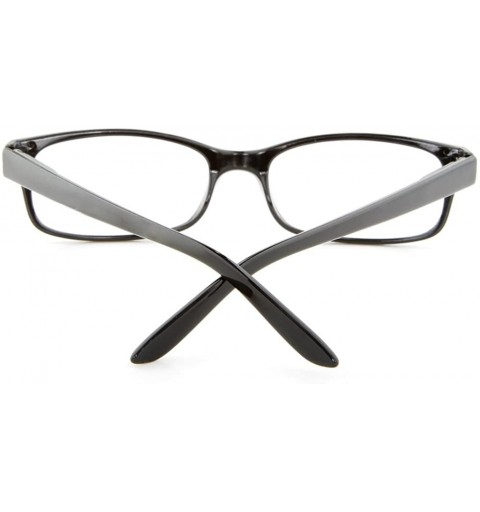 Wayfarer Fashion Glasses for Men Women Retro Pop Color Frame Clear Lens - Thin Black - C1185TA2877 $9.77