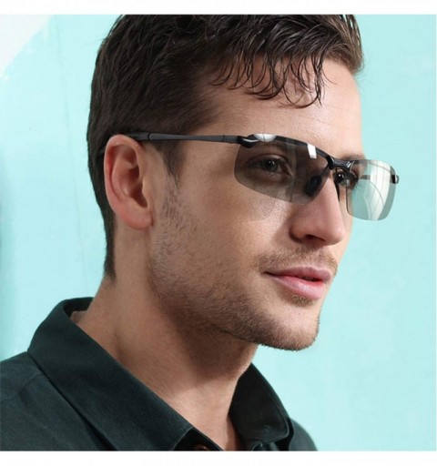 Goggle Man Driving Polarized Sunglasses-Photochromatic Sports Eyewear-Ultra Light Alloy Frame-UV 400 Outdoor Gift Box - C618T...