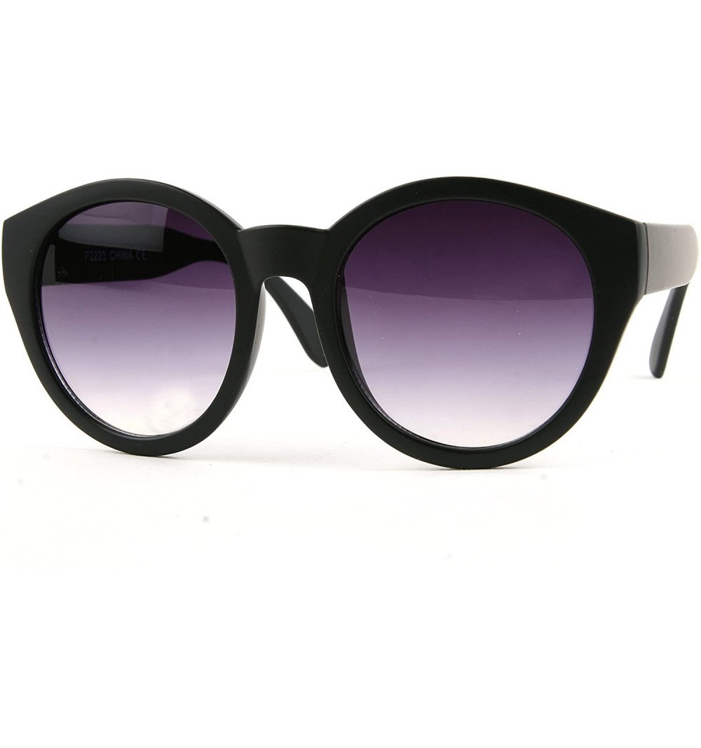 Round Retro Vintage Style Round Sunglasses P2223 - Black-gradientsmoke Lens - CH1290HP1NV $13.79