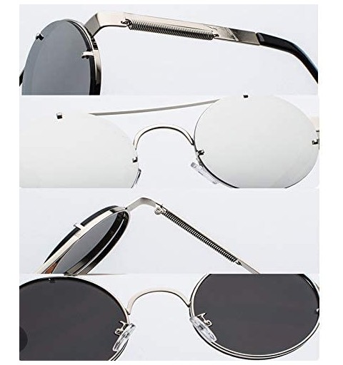 Round Unisex Fashion Sunglasses for Driving-Travel Outdoor Activites UV400 Eyewear - C3-gold Frame Tea Lens - C518X54ZMOH $22.73