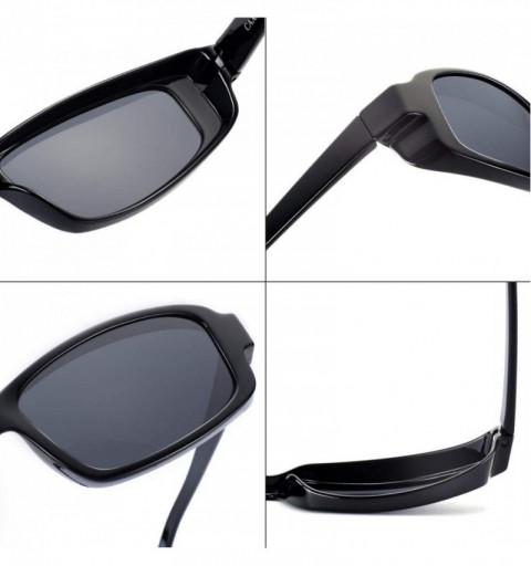 Oversized Polarized Fits Over Glasses Sunglasses for Men Women Extra Small Size - Black Frame With Grey Lens - C518QRSKTGX $1...