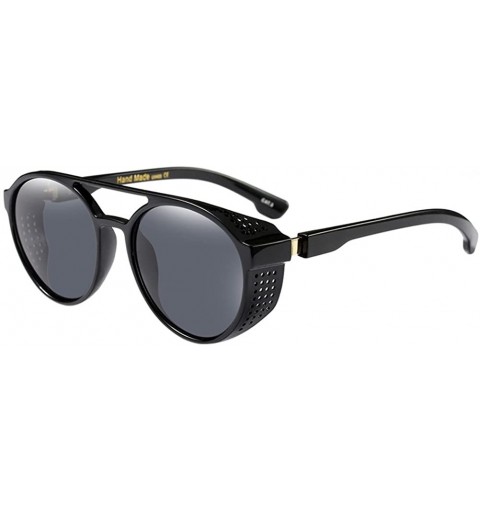 Wayfarer Stylish Sunglasses Women Shades UV400 Protective Mens Ladies Eyeglasses - Bright Black - CZ18G7ZLO4Y $11.34