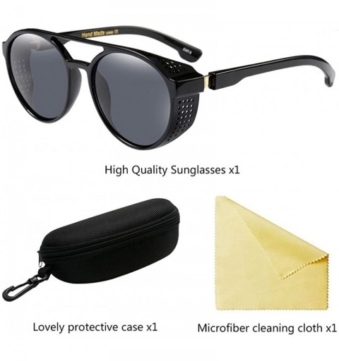 Wayfarer Stylish Sunglasses Women Shades UV400 Protective Mens Ladies Eyeglasses - Bright Black - CZ18G7ZLO4Y $11.34