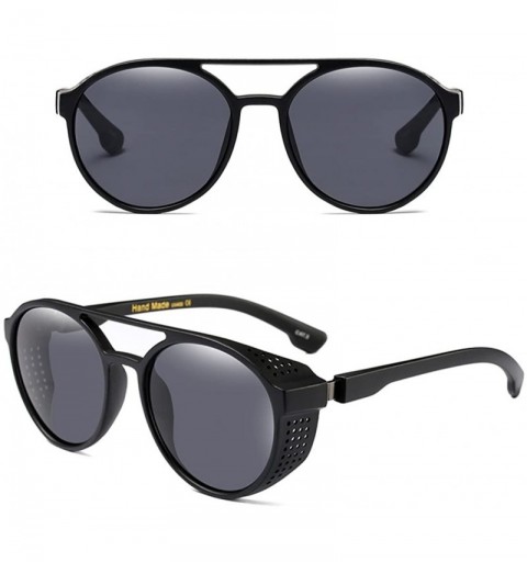 Wayfarer Stylish Sunglasses Women Shades UV400 Protective Mens Ladies Eyeglasses - Bright Black - CZ18G7ZLO4Y $11.34