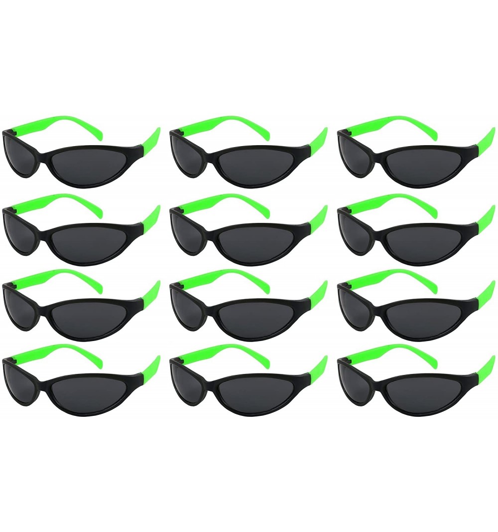 Sport 12 Pack 80's Style Neon Party Sunglasses Adult/Kid Size with CPSIA certified-Lead(Pb) Content Free - CP12MWXOCUR $8.00