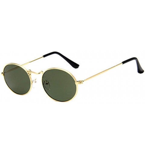 Oval Ellipse Polarized Sunglasses for Women and Men Trendy Fashion Retro Metal Frame Sunglasses UV400 Protection - CZ190C3N0W...