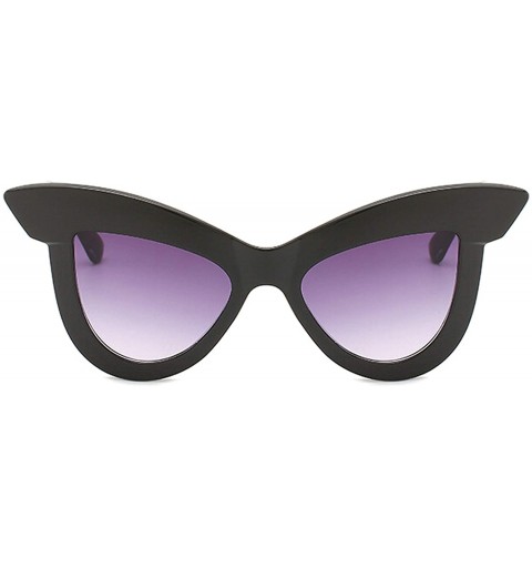 Aviator Retro Classic Cat's Eye Sunglasses for Women PC PC UV 400 Protection Sunglasses - Black B - CH18SYR2QQ7 $17.95