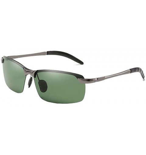 Sport Sport Polarized Sunglasses Mens Driving aviator Sun Glasses men polarized shades - Gun/Green - CA184ACIQOX $10.76