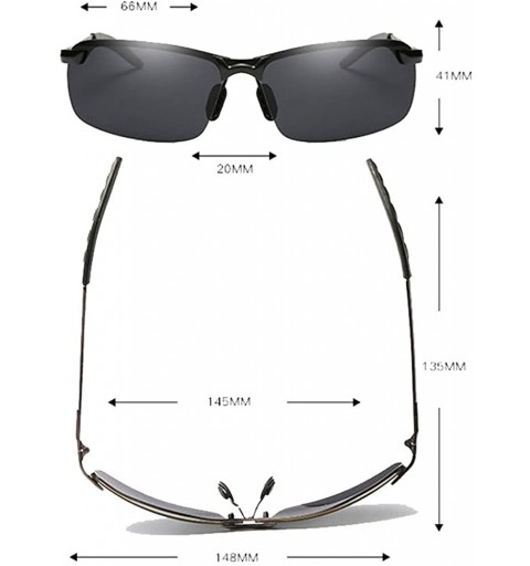 Sport Sport Polarized Sunglasses Mens Driving aviator Sun Glasses men polarized shades - Gun/Green - CA184ACIQOX $10.76